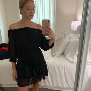 Princess polly black ruffle dress